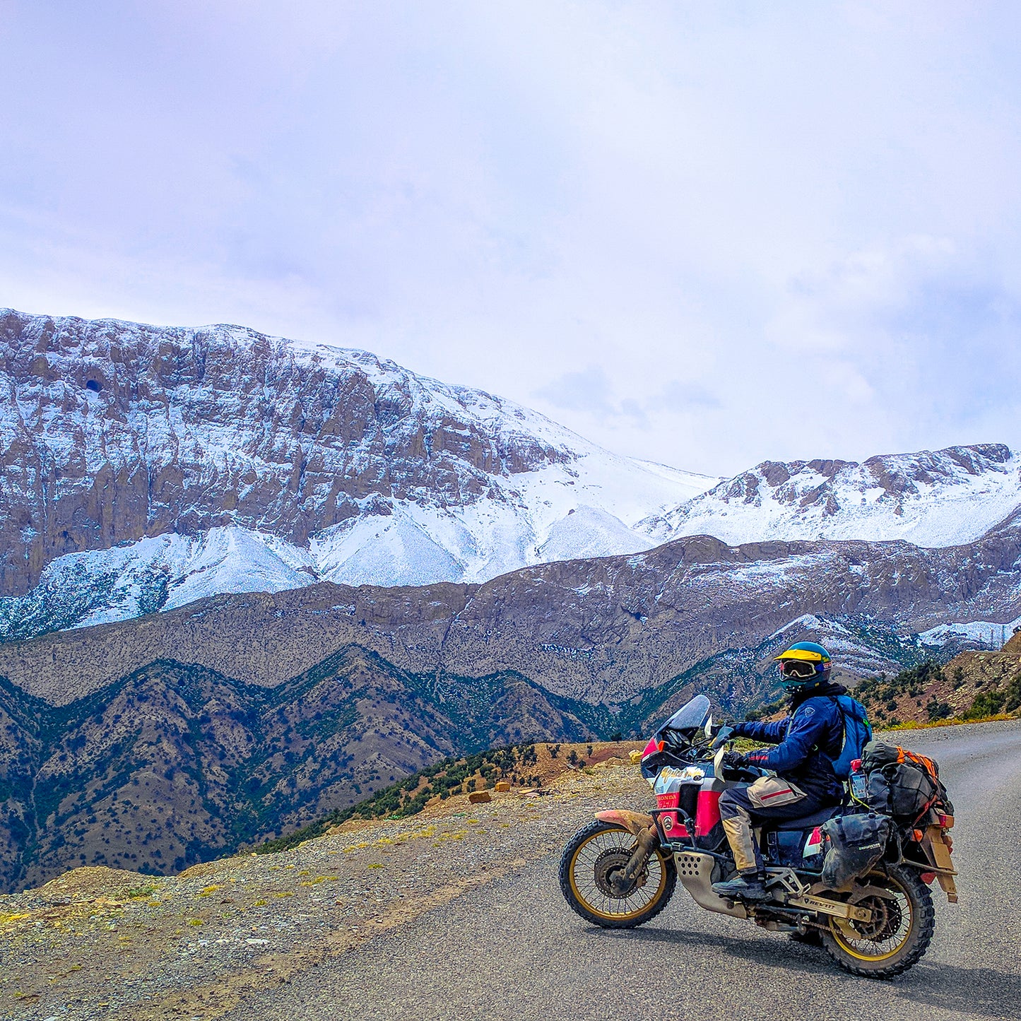 Poster Maroc: Africa Twin neige