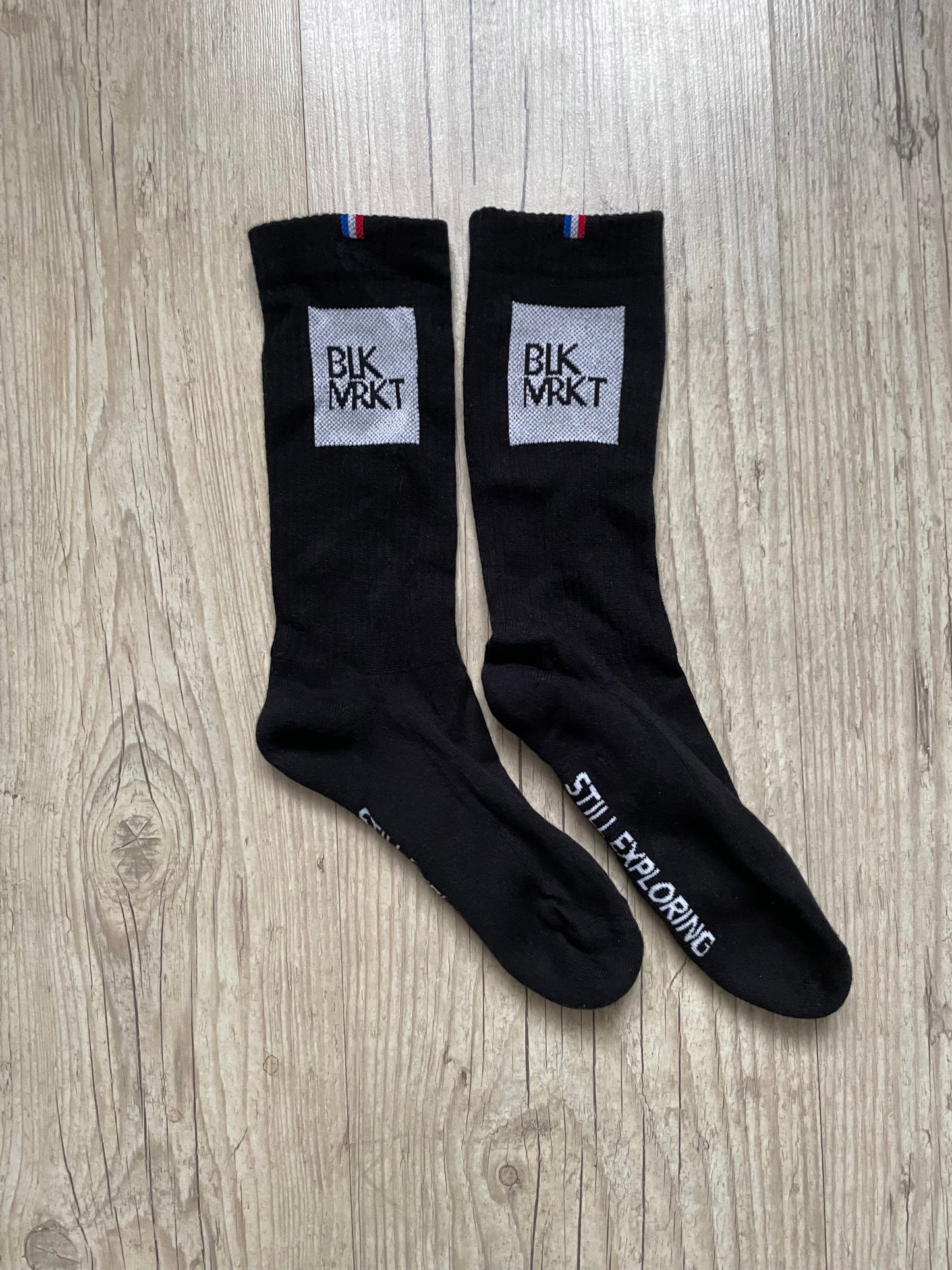 Chaussettes noir BLKMRKT "STILL EXPLORING"