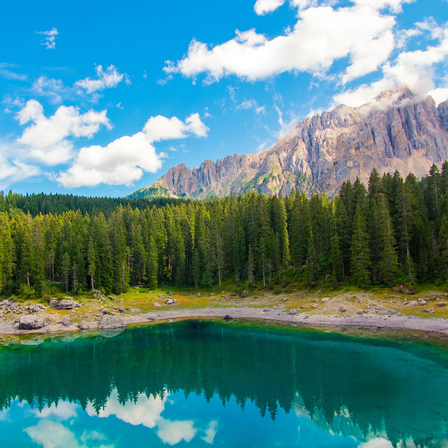 Poster Italie: lac de Karersee (Carezza)