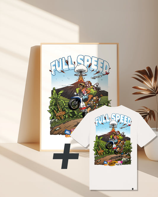 Pack Tee shirt FULL SPEED + Illustration DE2S - Off white